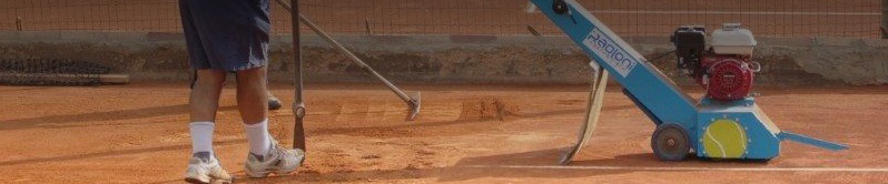 Red clay sport surfaces maintenance